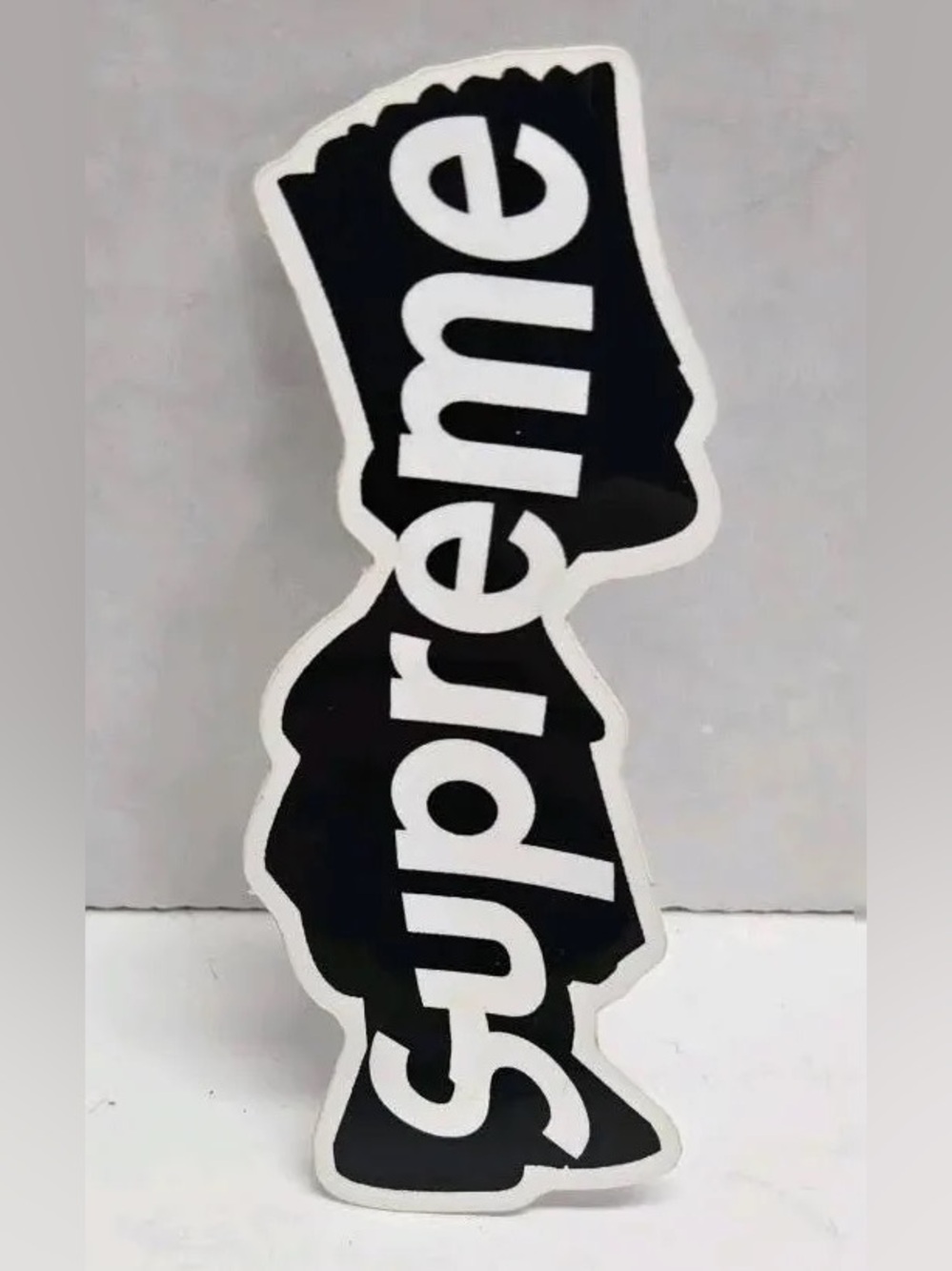 Supreme Black and White Logo Wall Decal Bart Simpson 7”
